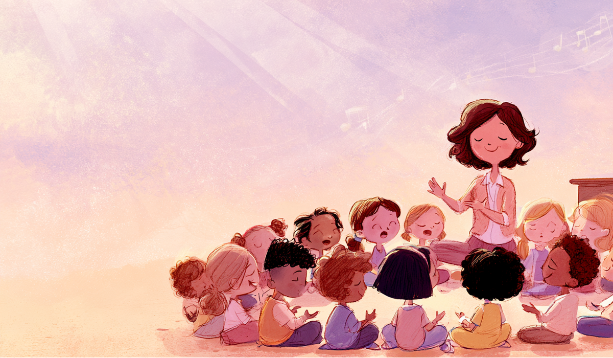 Gentle Giants Academy classroom learning illustration